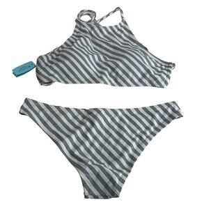 Cupshe Stripe Season Tank Bikini Set size M